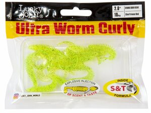 Твистеры съедоб. искусст. LJ Pro Series ULTRAWORM CURLY 2,0in (05.00)/S15 10шт., фото 4