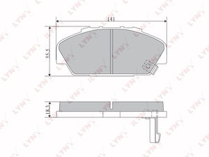 Колодки тормозные передние LYNXauto BD-3801. Для HONDA Хонда Accord(Аккорд) IV 2.0-2.2 90-93/Inspire(CB5) 2.0 89-95, фото 1