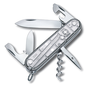 Нож Victorinox Spartan, 91 мм, 12 функций, полупрозрачный серебристый, фото 1