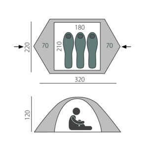 Палатка BTrace Ion 3 (Зеленый), фото 2