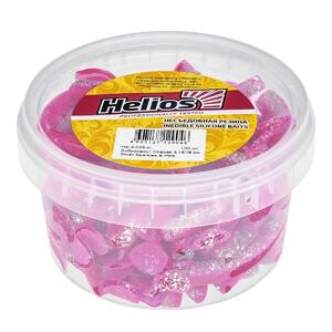 Виброхвост несъедоб. Chebak 3,15"/8 см Silver Sparkles & Pink 100шт. (HS-3-035-N) Helios, фото 2