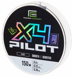 Шнур плетёный Feeder Concept Pilot x4 BRAID Black 150/012, фото 3
