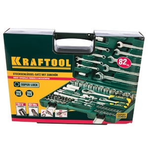 Набор торцовых головок 1/2",1/4", 82шт Kraftool EXPERT QUALITAT SUPER LOCK 27887-H82_z02, фото 5