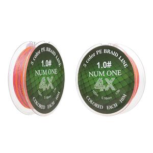 Шнур NUM ONE PE4X-100M 1.0#/0,165 mm Multi Colour Ryobi, фото 7