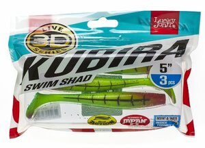 Виброхвосты LJ 3D Series KUBIRA SWIM SHAD 5,0in (12,50)/PG15 3шт., фото 5