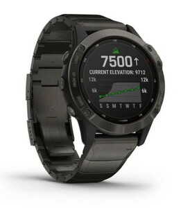 Garmin Fenix 6 PRO Solar титановый DLC карбон с DLC титановым ремешком, фото 2