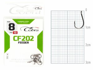 Крючки Cobra FEEDER MASTER сер. CF202 разм. 008 10шт., фото 2