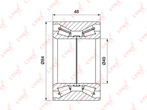 Подшипник ступицы задний (48x49x84) LYNXauto WB-1156. Для: MERCEDES-BENZ G270D-55(W463) 96> / Sprinter 2.1D-2.9D 95-06, VW LT 28-46 II 2.3-2.8D 96-06, фото 1