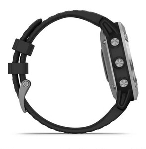Garmin Fenix 6 Solar серебристый с черным ремешком, фото 4