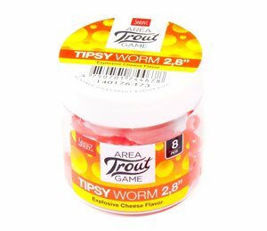 Слаги съедобные искусственные LJ Pro Series TIPSY WORM 2,8in (07.12)/T73 8шт., фото 4