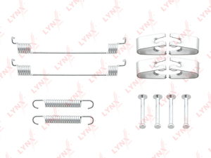 Ремкомплект для установки тормозных колодок барабанного тормоза LYNXauto BC-8066. Для: Ford, Форд, Fiesta(Фиеста) IV-V 96-08 / Fusion(Фьюжен) 02> / Ka 01-08 / Puma(Пума) 99-02, Mazda, Мазда., фото 1