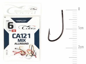 Крючки Cobra Allround MIX сер. CA121 разм. 006 10шт., фото 2