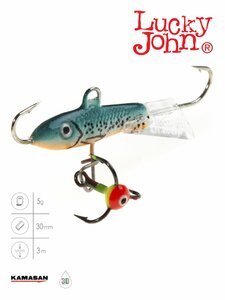 Балансир Lucky John CLASSIC 3 с тр. 30мм/53 блистер, фото 2