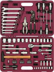 Thorvik UTS0077 Набор инструмента универсальный 1/4", 1/2"DR, 77 предметов, фото 1