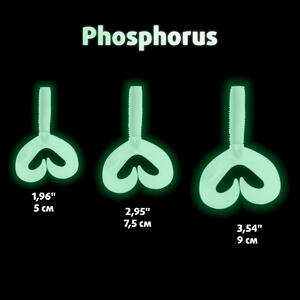 Твистер несъедоб. Credo Double Tail 1,96"/5 см Phosphorus 100шт. (HS-27-041-N) Helios (0), фото 4