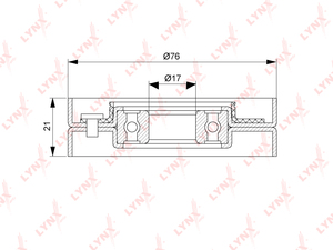 Ролик натяжного механизма / приводной LYNXauto PB-5263. Для: AUDI A4 1.6-1.8 94-00 / A6 1.8 97-05, SKODA Superb(3U) 1.8 01-08, VW Passat 1.8-2.0D 96-05, фото 1