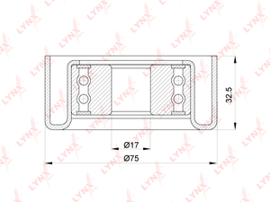 Ролик натяжного механизма / приводной LYNXauto PB-5318. Для: TOYOTA Land Cruiser Prado(120 / 150) 3.0D 02> / Land Cruiser(90) 3.0D 00-02, фото 1