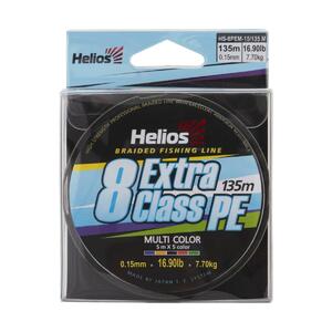 Шнур плетеный EXTRA CLASS 8 PE BRAID Multicolor 0,15mm/135 (HS-8PEM-15/135 M) Helios, фото 2