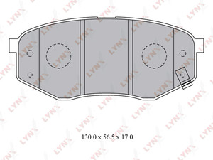 Колодки тормозные передние LYNXauto BD-3624. Для: Hyundai, Хендай Sonata(Соната)(YF) 2.0-2.4 09>., фото 2