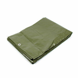 Тент универсальный СЛЕДОПЫТ 6x8 м, 60 гр/кв.метр, УФ-покрытие, усиленные углы, зеленый, фото 3