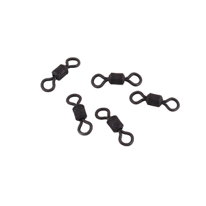 Вертлюг Namazu Pro ROLLING RIBBED SWIVEL, латунь, цв. Carbon, р. 2/0, test-91 кг (уп. 5 шт.), фото 4