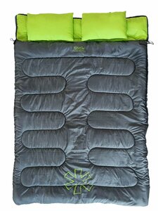 Мешок-одеяло спальный Norfin ALPINE COMFORT DOUBLE 250 GREEN, фото 4
