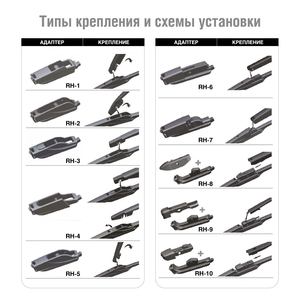 Гибридная щётка стеклоочистителя AVS RL-15, 38 см (15″), фото 5