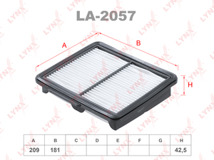 Фильтр воздушный LYNXauto LA-2057. Для: INFINITI FX 3.5 08-13 / M25-37 08-13 / Q70 11>, фото 1