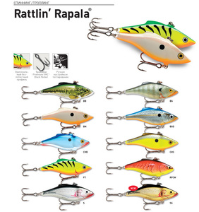 Воблер тонущий Rattliin' Rapala RNR04-FT (Переменное, 4 см 6 г), фото 2