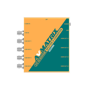 Сплиттер конвертер AVMATRIX SD2080 2х8 SDI/HDMI, фото 2