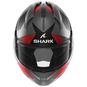 Шлем SHARK EVO GT TEKLINE MAT Antracite/Chrome/Red L, фото 3