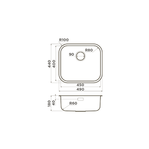 Кухонная мойка Omoikiri Omi 49-U/I-IN нерж.сталь/нержавеющая сталь, фото 2