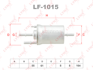 Фильтр топливный LYNXauto LF-1015. Для: AUDI A1 1.2T-1.4T 10> / A3(8P) 1.4T-2.0 03> / TT 1.8-2.5T 06>, SKODA Fabia 1.2T-1.4T 10> / Octavia 1.2T-2.0 04> / Praktik 1.2T 10> / Roomster 1.2T 10> / Superb 1.4T-3.6 08> / Yeti 1.2T-1.8 09>, VW Caddy 1.2T 10> / G, фото 1