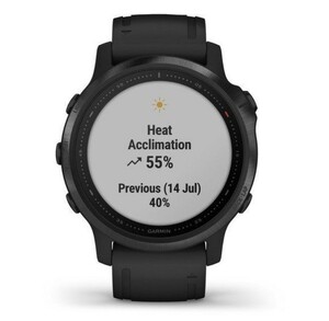 Черные часы Garmin Fenix 6S PRO с черным ремешком, фото 7