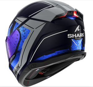 Шлем Shark SKWAL i3 RHAD Blue/Chrome/Silver глянцевый M, фото 2