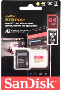 Карта памяти micro SDXC 64Gb SanDisk Extreme U3, фото 1