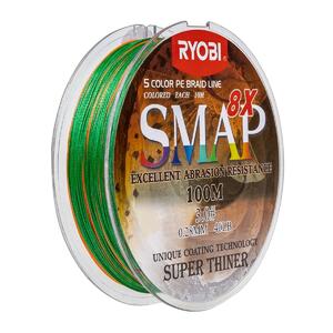 Шнур SMAP PE8X-100M 3.0# Multi Colour 0,285мм Ryobi, фото 4