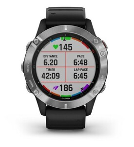 Garmin Fenix 6 серебристый с черным ремешком, фото 6