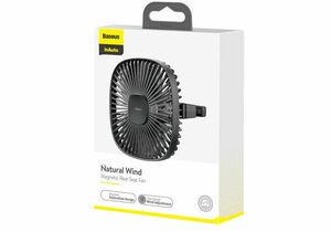 Магнитный вентилятор заднего для сиденья Baseus Natural Wind Magnetic Rear Seat Fan Black, фото 5