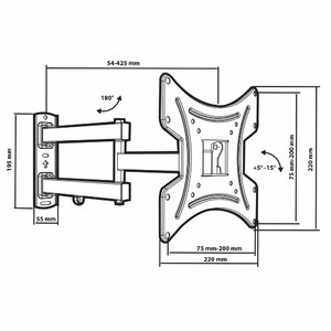 Кронштейн настенный для LED/LCD телевизоров TUAREX ALTA-205 BLACK, фото 11