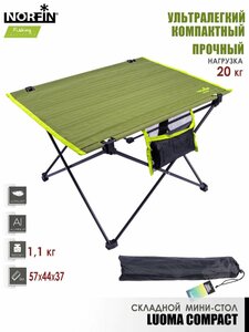 Стол складной Norfin LUOMA COMPACT NF Alu 57x45, фото 3