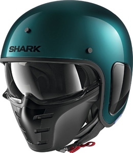 Шлем Shark S-DRAK FIBER BLANK METAL Green S, фото 1