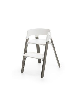 Стульчик Stokke Steps: сидение White, ножки Hazy Grey 349703, фото 1