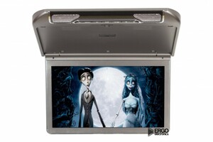 Автомобильный потолочный монитор 13.3" со встроенным Full HD медиаплеером ERGO ER13S (серый), фото 2