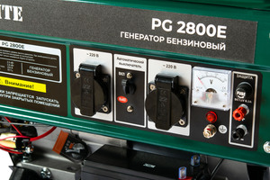 Генератор бензиновый FAVOURITE PG 2800E, 2,5/2,8 кВт, 7 л.с., 3000 об/мин, электростартер, фото 4