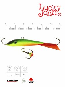 Балансир Lucky John FIN 4 + тр. 60мм/26RT блистер, фото 3