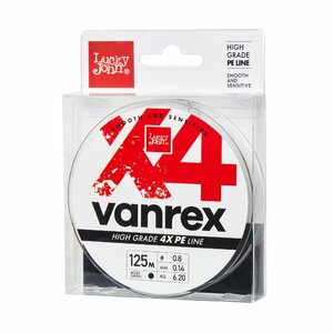Леска плетёная Lucky John Vanrex х4 BRAID Moss Green 125/020, фото 3