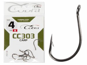 Крючки Cobra CARP HIRASU сер. CC303 разм.004 8шт., фото 3