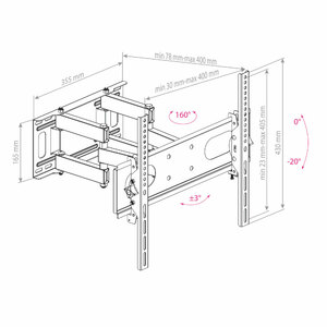 Кронштейн для LED/LCD телевизоров Arm media PT-16 NEW black, фото 8