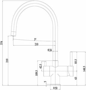 Смеситель для кухни ZORG Inox (SZR-7020) хром, фото 2